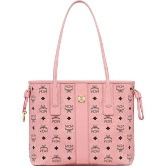 MCM Small Liz Shopper in Visetos in Pink at Nordstrom