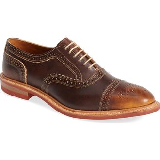 Allen Edmonds Strandmok Cap Toe Oxford in Brown Leather at Nordstrom, Size 10.5