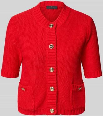 Monari Strickjacke mit Knopfleiste in Hellrot, Gr&ouml;&szlig;e 36