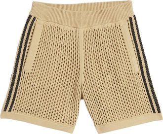 adidas x CLOT FW24 Crochet Shorts Asia Sizing Beige Tone JD7114