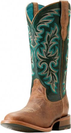 Ariat Womens Futurity Desperado Boot In Tan/green