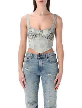 Haikure Elsie Trompe Loeil Crop Top