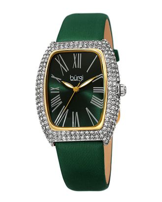 B&uuml;rgi Burgi Womens Satin Over Leather Watch