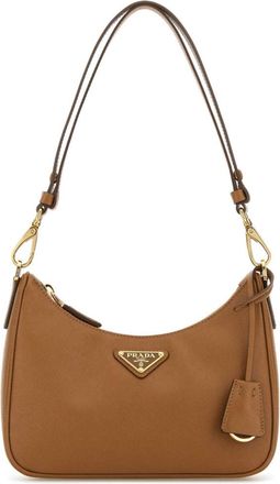 Prada Brown Logo Shoulder Bag