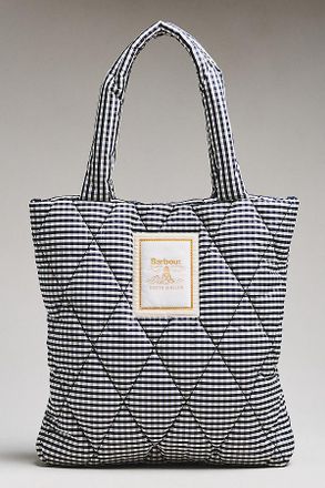 Barbour Riah Gingham Quilted Tote Bag