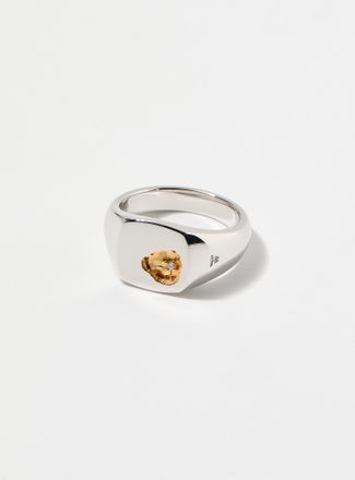 Tom Wood Mens Mined signet ring
