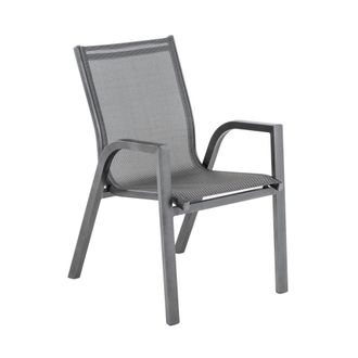 ED&Egrave;N JARD&Iacute; Sill&oacute;n de terraza de aluminio reforzado antracita 56x66x90 cm