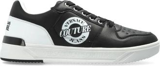 Versace Jeans Couture Logo Sneakers - Heren - Sneakers - Zwart - 44 EU - Leer - Schoenen