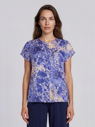 Masai MaLa Round-Neck Short Sleeve Blouse in Medieval Blue at Nordstrom, Size Xx-Large