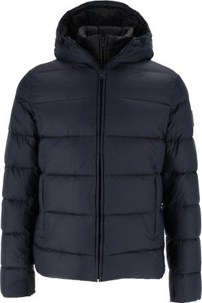 Fay Blue Hooded Cropped Padded Down Jacket