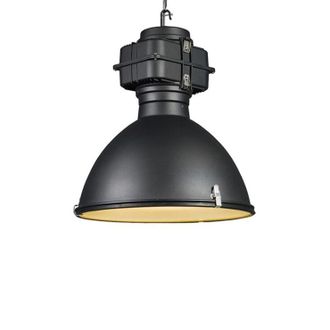 QAZQA Industrial L&aacute;mpara Colgante Industrial Inteligente Negra 53 Cm Con A60 Wifi - Sicko Aluminio /vidrio Redonda Adecuado Para Led Max. 1 X 7 Watt - Qazqa