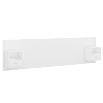 Berkfield Home Bed Headboard with Cabinets White Engineered Wood