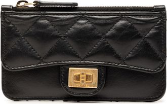 Chanel Black Leather Coin Purse/Coin Case (Pre-Owned)
