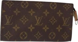 Louis Vuitton Pre-owned Clutches, female, Brown, Size: ONE SIZE Pre-owned Canvas pouches