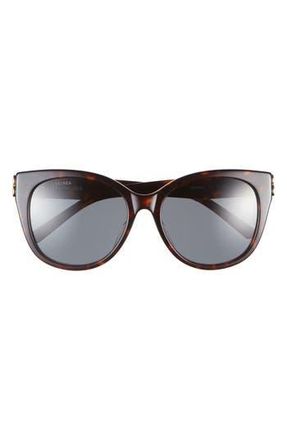 Balenciaga Cat Eye Sunglasses in Havana Gold Green at Nordstrom Rack
