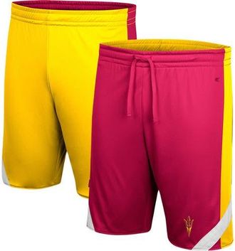 Colosseum Mens Colosseum Maroon/Gold Arizona State Sun Devils Am I Wrong Reversible Shorts at Nordstrom, Size Medium