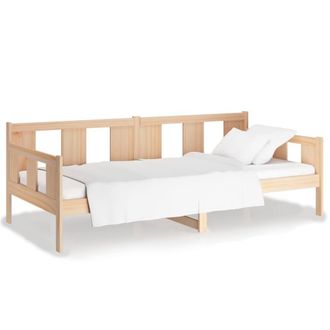 Berkfield Home Day Bed Solid Wood Pine 80x200 cm in Light Brown