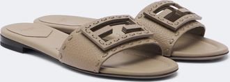 Fendi Tube FF leather slides