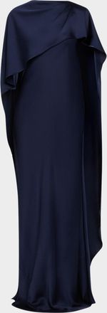 SIMKHAI Izel Satin Cape Dress