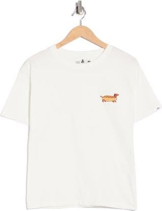 C&C California Toni Boxy Cotton Crop Tee in Sugar Swizzle Hot Dog at Nordstrom Rack, Size X-Large