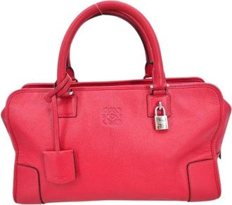 Loewe Pre-owned Handbags, female, Red, Size: ONE SIZE Pre-owned Amazona bag