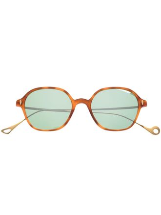 Eyepetizer Occhiali da sole tondi con effetto tartarugato - Marrone