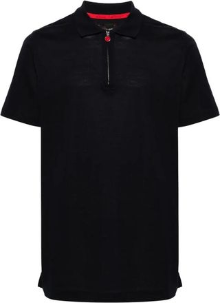 Kiton Zwart Katoenen Poloshirt - Heren - Polos - Zwart - M - Katoen - Tops