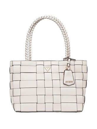Guess Co woven braided-handle tote bag - women - Polyurethane - One Size - Neutrals