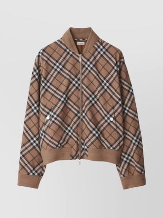 Burberry checked harrington jacket