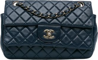 Chanel Pre-owned Quilted Flap Bag - Dames - Vintage Schoudertas - Blauw - ONE Size - Vintage