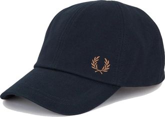 Fred Perry Klassieke Piqu&eacute; Katoenen Pet - Dames - Petten - Blauw - ONE Size - Katoen - Accessoires