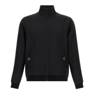 Valentino Garavani Nylon Sweatshirt With VGold - male - Valentino Garavani - Zip-throughs - Black - 2XL - Sweatshirts & Hoodies