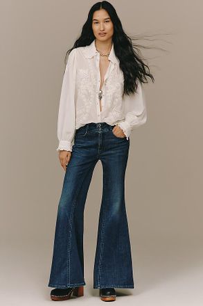 Pilcro Brigette High-Rise Bell-Bottom Jeans