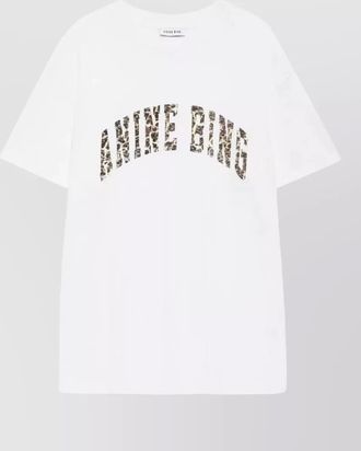 Anine Bing leopard print cotton t-shirt