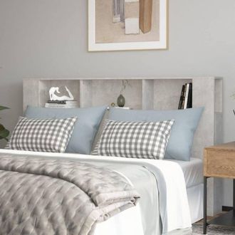 vidaXL Testiera con Scomparti Grigio Cemento 180x18,5x104,5 cm - Vidaxl