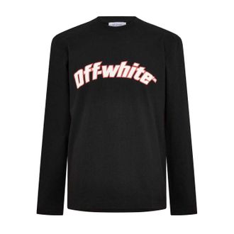 Off-white Off White Heren Grafisch T-shirt met lange mouwen en ronde hals (Zwart)