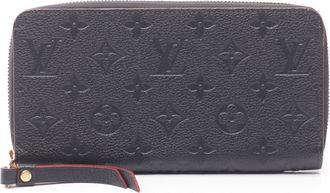 Louis Vuitton Marine Rouge Navy Red Color Monogram Empreinte Long Wallet (Bi-Fold) (Pre-Owned)
