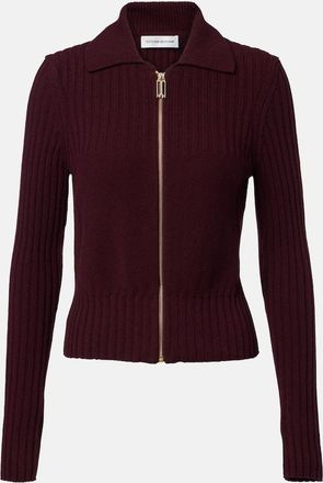 Victoria Beckham Wool and cashmere-blend zip-up cardigan