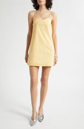 Poss&eacute; Lindie Cotton Mini Sundress in Yellow at Nordstrom, Size Xx-Small