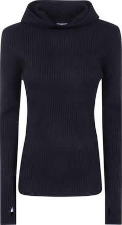 Frankie Shop Hooded Knit Top Larice