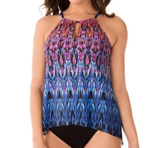 Miraclesuit Peephole Tankini Top In Mir Vesuvio