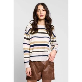 Central Park West Birch Striped Crew in Multi at Nordstrom, Size X-Small