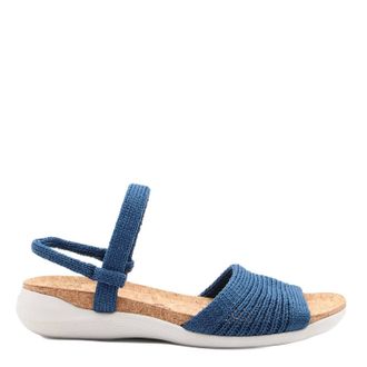 Arcopedico Womens Arenal Sandal In Knit Bue Jeans