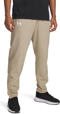 Under Armour Mens Rival Woven Windbreaker Pants, (299) City Khaki/Black/Black, 3X-Large