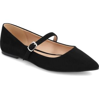 Mia Aviba Mary Jane Pointed Toe Flat in Black at Nordstrom Rack, Size 6.5