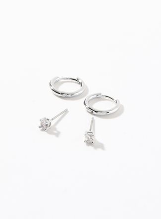 Simons Womens Minimalist earrings Set of 2
