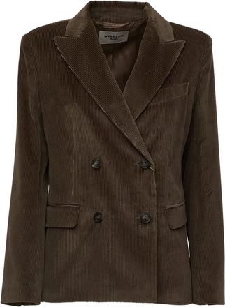 Max Mara Jassen, Dames, Bruin, S, Giacca doppiopetto