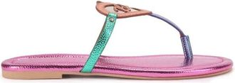 Kurt Geiger Kurt Heart T-Bar - Dames - Slippers - Roze - 36 EU - Leer - Schoenen
