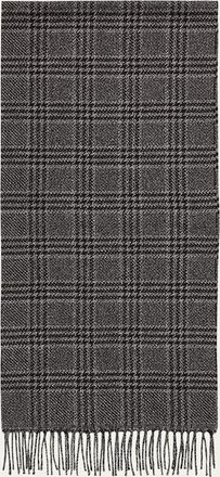 PIACENZA 1733 Mens Houndstooth Plaid Silk Cashmere Scarf