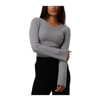 Modstr&ouml;m Truien & Vesten, Dames, Grijs, M, Wol, Hirokimd O-Neck